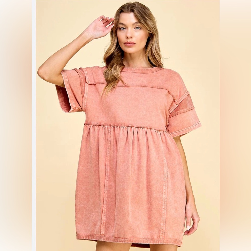 Vintage washed babydoll tunic dress. NWT